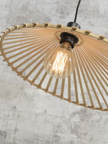 Asymmetrical bamboo pendant lamp BROMO III 6