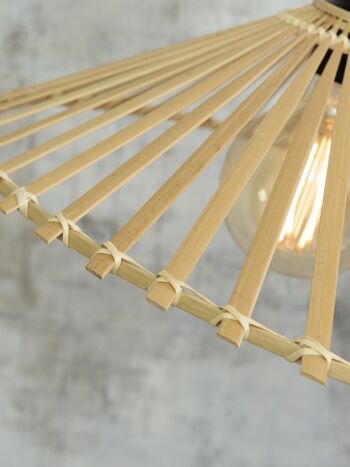 Asymmetrical bamboo pendant lamp BROMO III 7