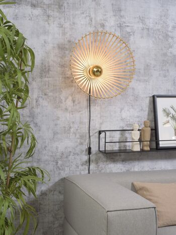 Asymmetrical bamboo wall lamp BROMO II 1