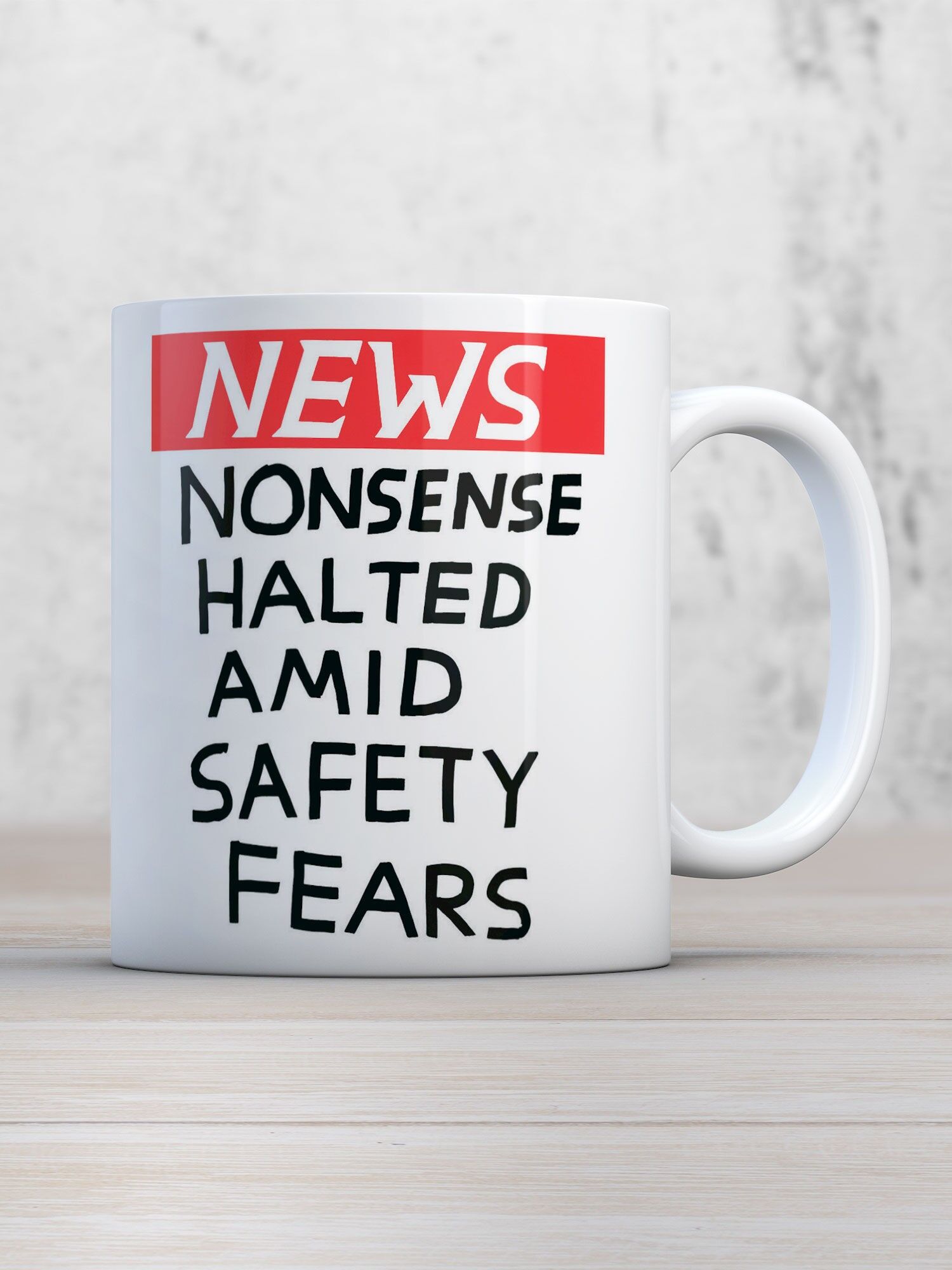 Sale Funny Gift David Shrigley Mug - Nonsense Halted
