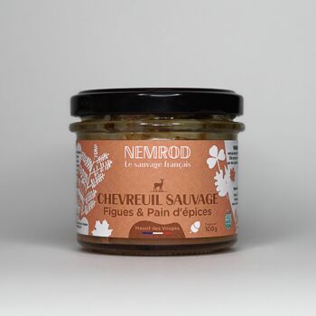 Terrine de Chevreuil figues et pain d’épices - Gibier - 100g 2