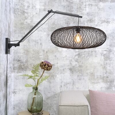 CANGO I black bamboo wall lamp