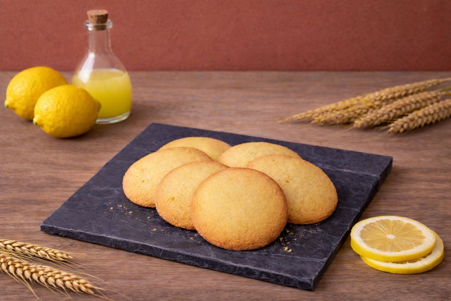 Lemon-flavored shortbread cookies