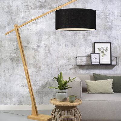 Bamboo / linen floor lamp MONTBLANC I