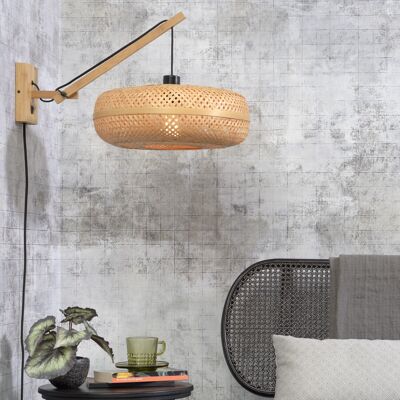 PALAWAN II natural bamboo wall lamp 2 arms