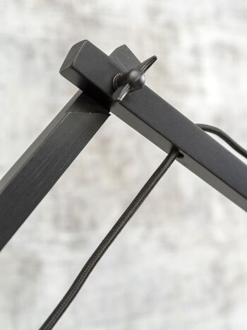 PALAWAN I black 3-arm bamboo wall lamp 7