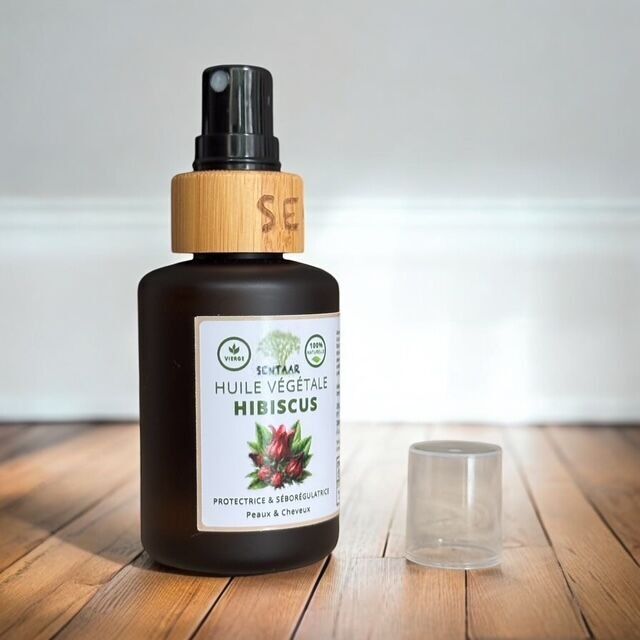 Virgin & Cold-Pressed Hibiscus Oil (60ml) – The Radiance & Anti-Aging Secret ✨