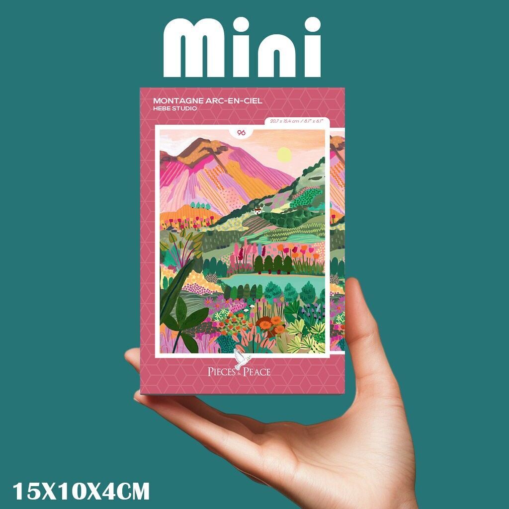 96-piece Mini Puzzle - Rainbow Mountain