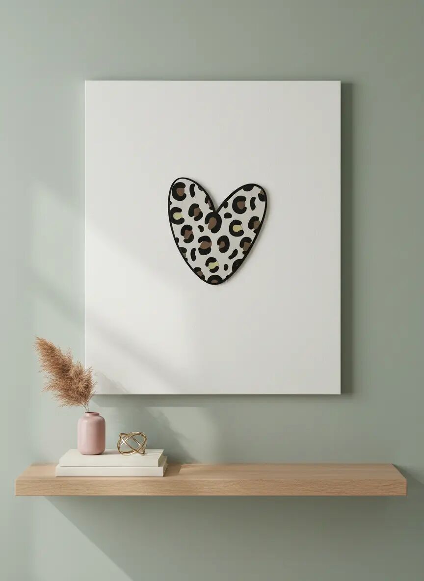 Decorazione murale "Cuore di leopardo"
