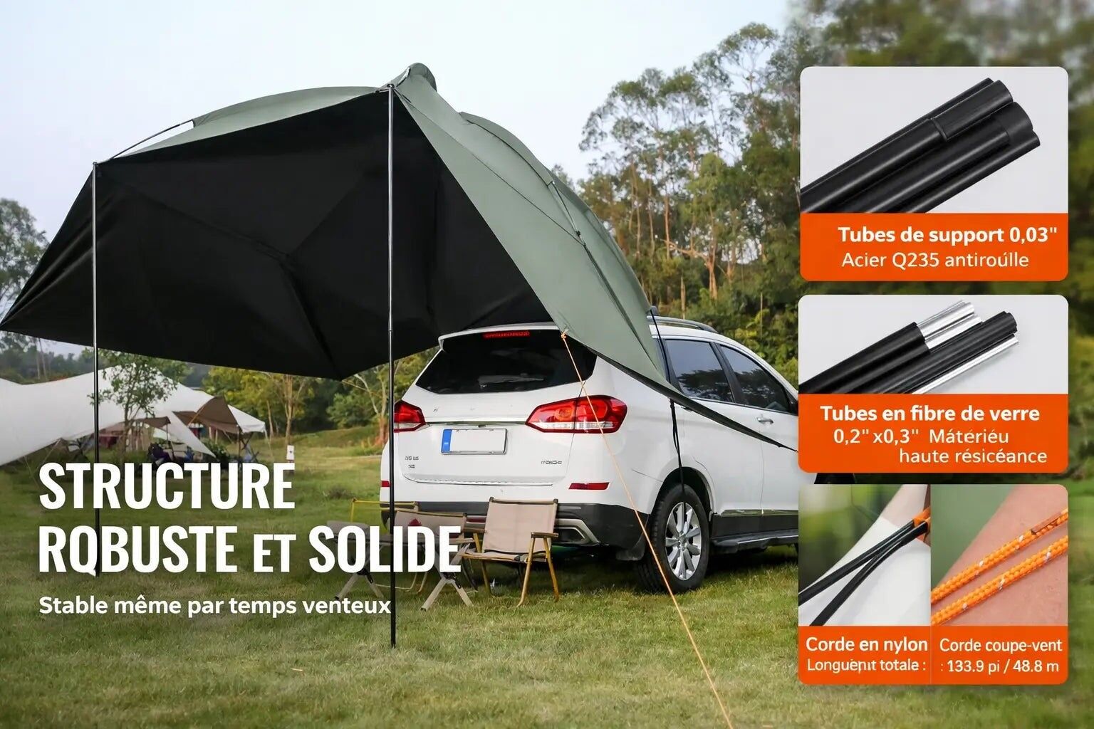 Car Trunk Awning 3x2, 1 m – Large Side Awning