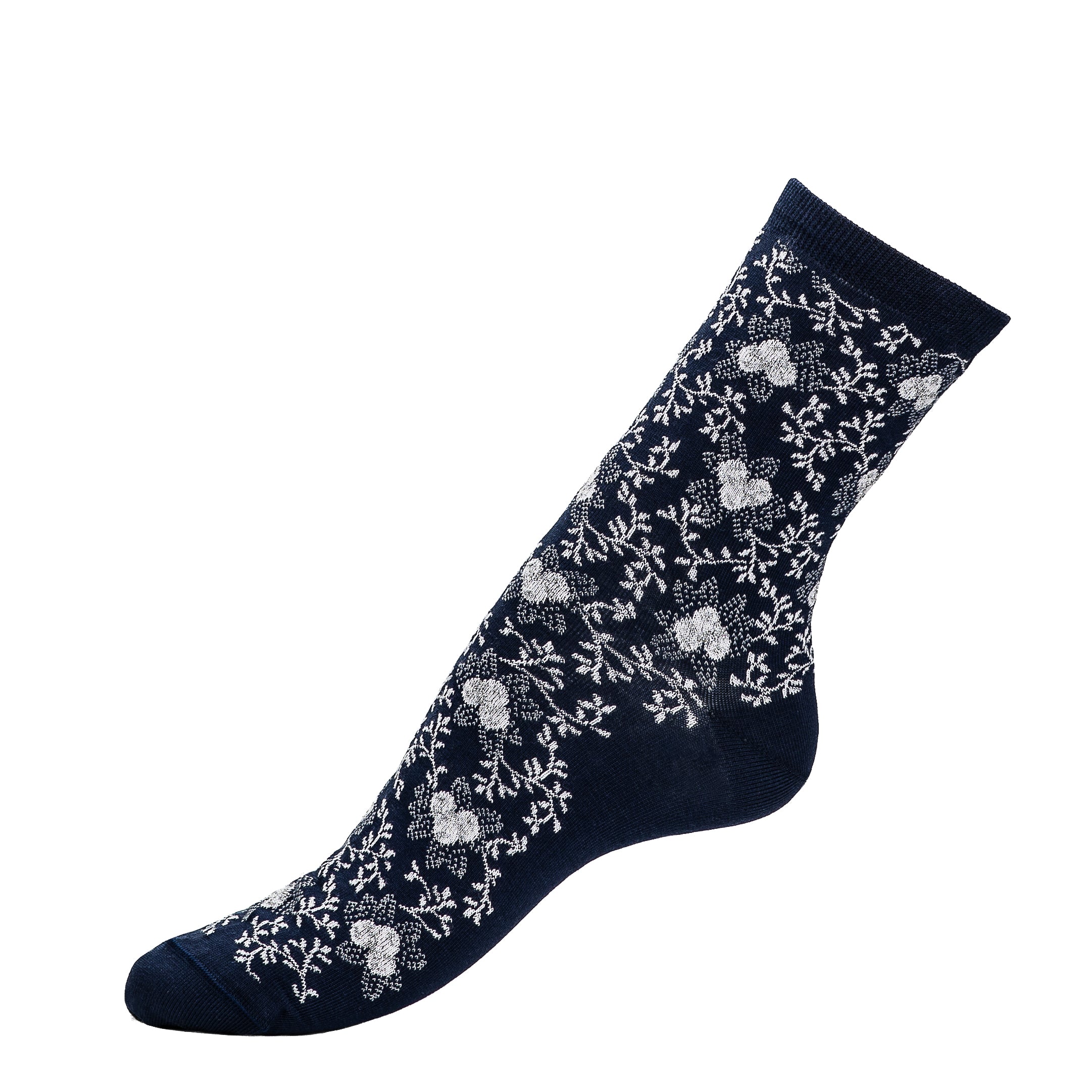 Früchte - Damensocken - Marineblaue Baumwolle