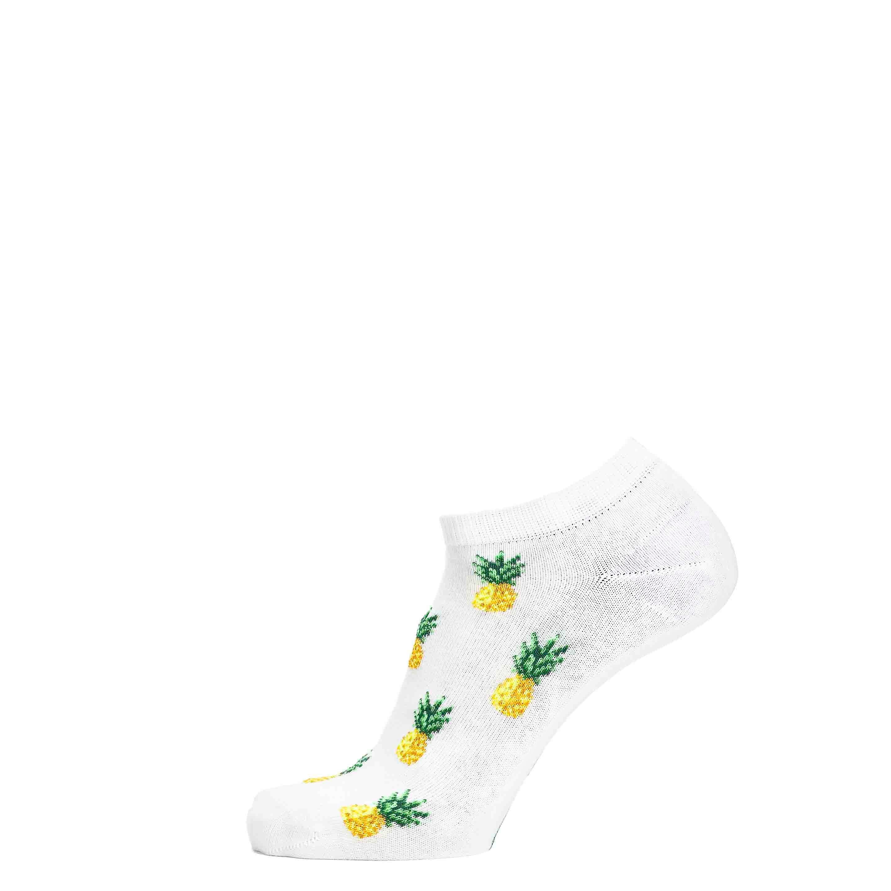 Unsichtbare Ananas - Herrensocken - Ecrufarbene Baumwolle
