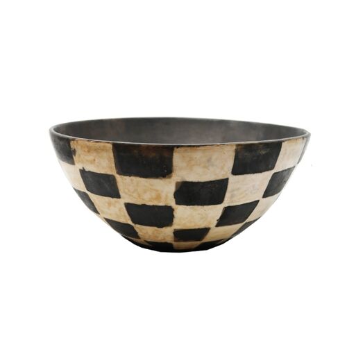 Large Decorative Bowl With Squares