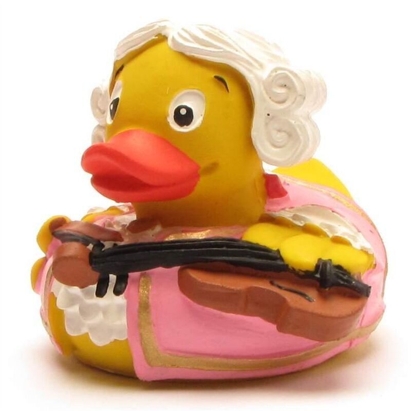 Mozart rubber duck in pink - rubber duck