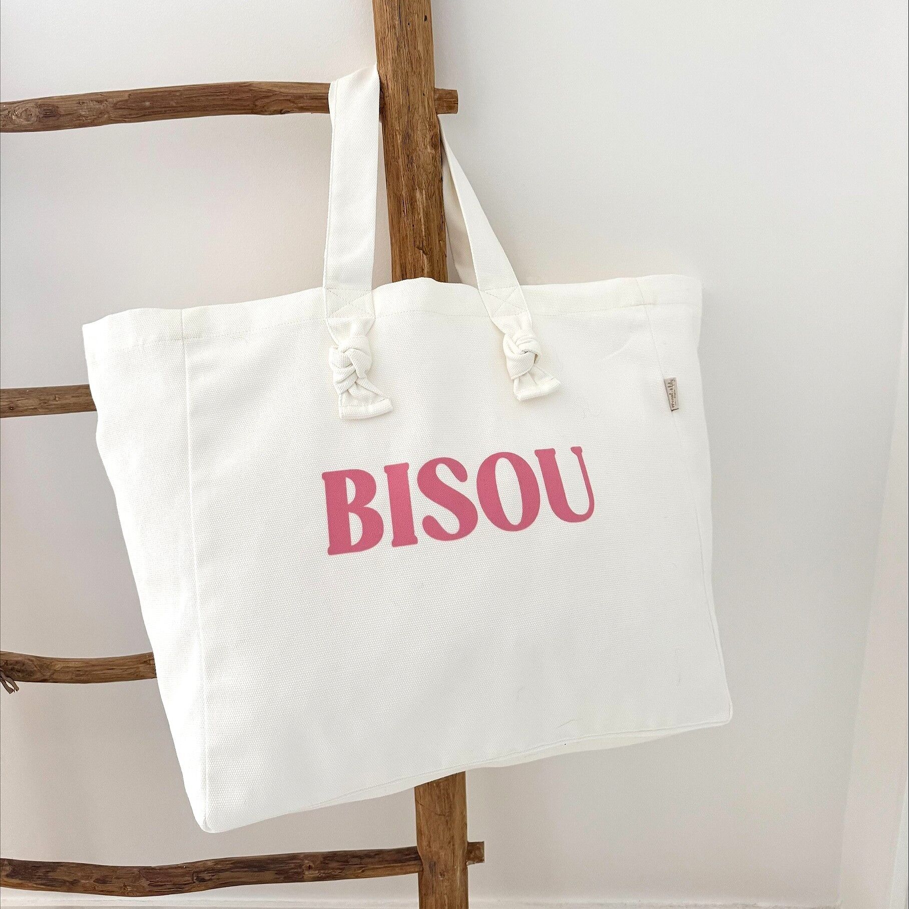Borsa tote "BISOU" al latte