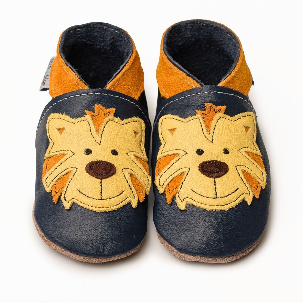 Barfuß-Lederschuhe für Babys und Kinder, Tommy Tiger, Marineblau