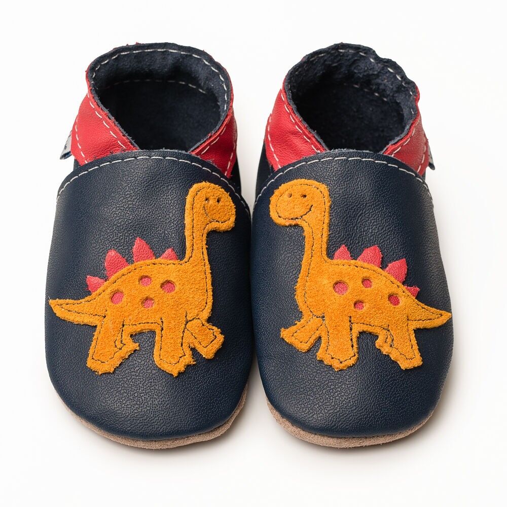 Barefoot Leather Baby & Kids Shoes Dino Navy