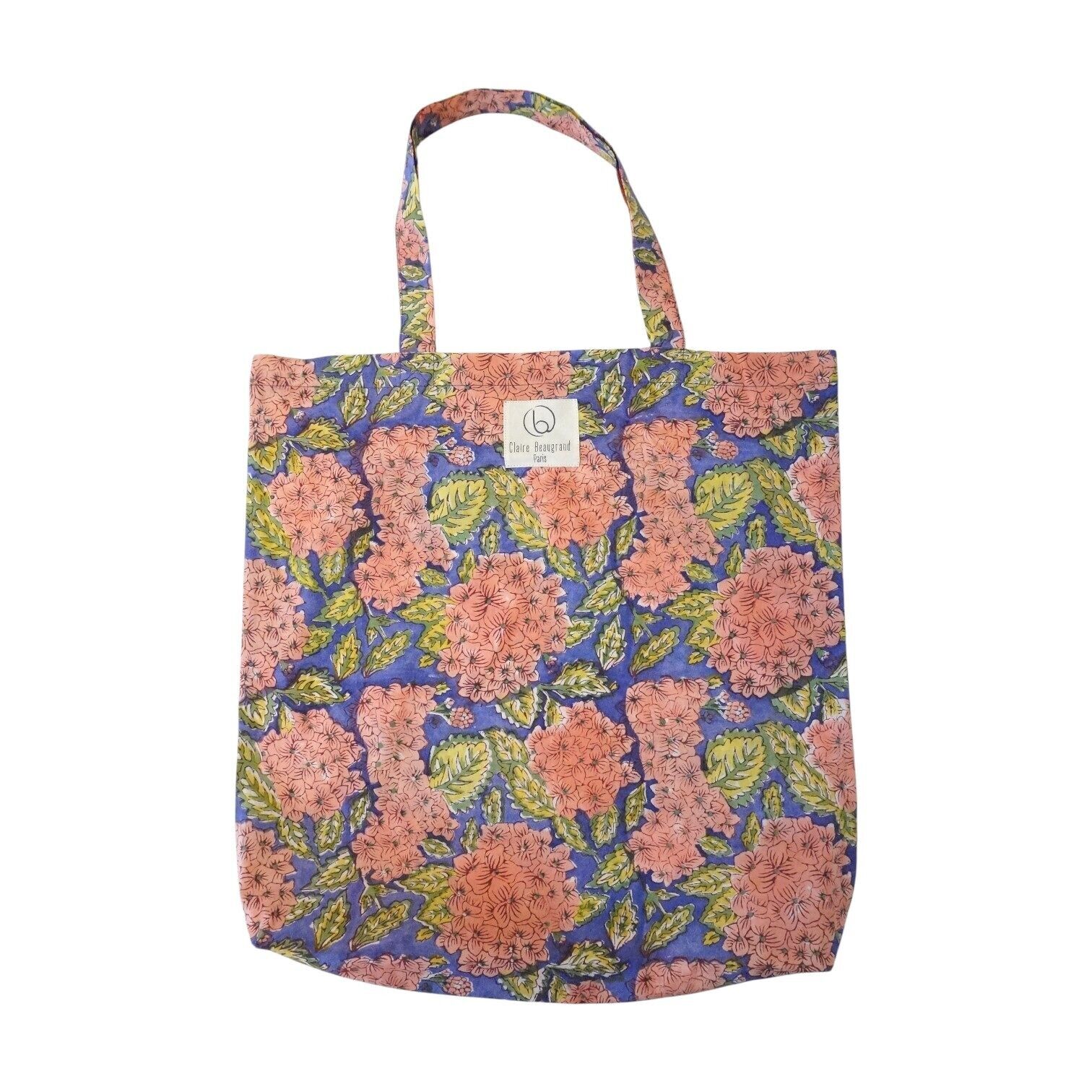 Tragetasche aus Baumwolle mit Blumenmuster Nr. 132