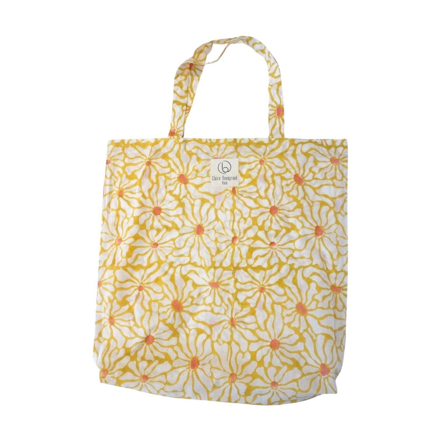 Floral print cotton tote bag No. 136
