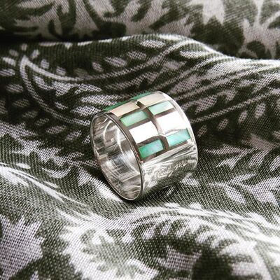 ZEBRA (crossing) (silver ring) - green