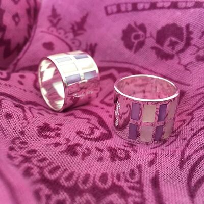 ZEBRA (crossing) (silver ring) - purple