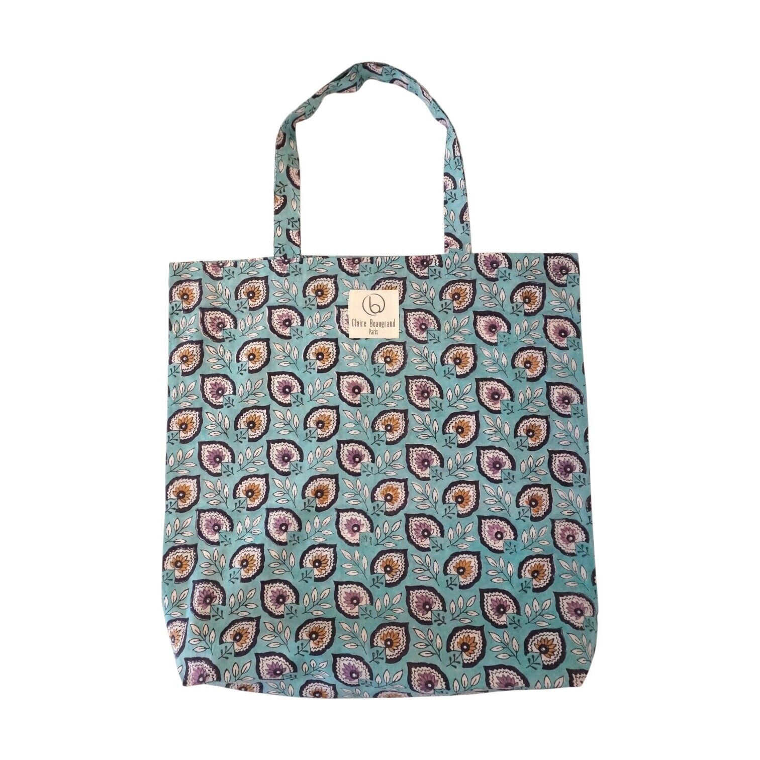 Tragetasche aus Baumwolle mit Blumenmuster Nr. 142