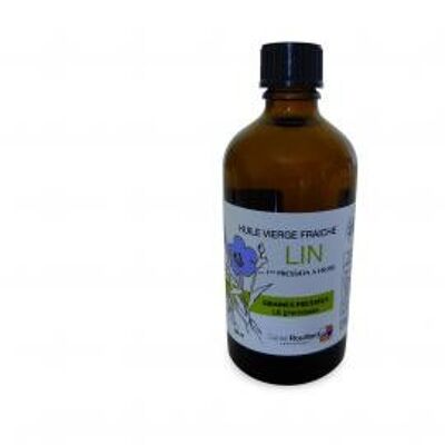 Fresh virgin Linseed oil from first cold pressing - French production - 100 ml <10