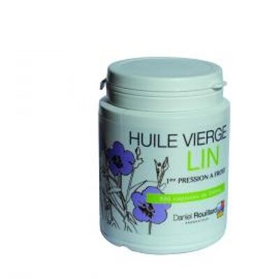 Olio di semi di lino vergine - produzione francese - 200 capsule da 500 mg - integratori alimentari <25