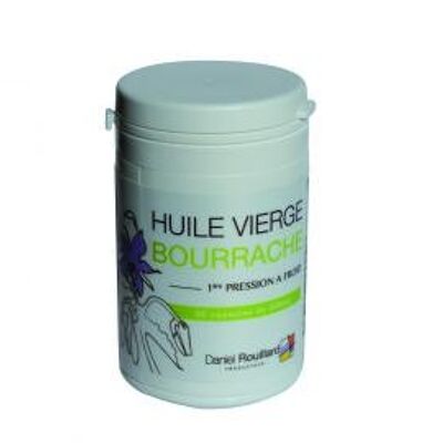 Aceite virgen de Borraja - producción francesa - frasco de 60 cápsulas de 500 mg - complementos alimenticios <25