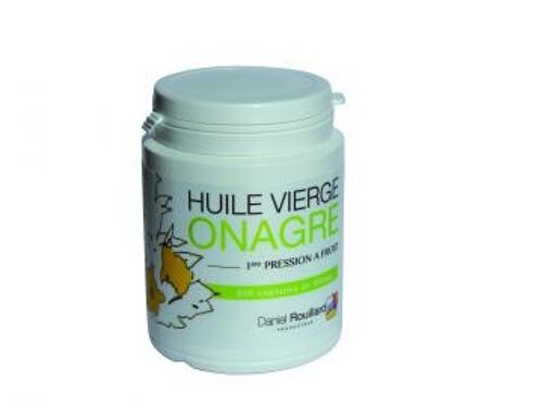 Huile vierge d'Onagre - production française - flacon de 200 capsules de 500 mg - compléments alimentaires< 25