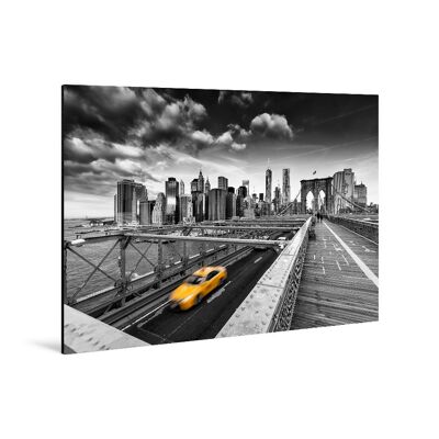 Dibond 20 x 30 cm - Yellow Cab, New-York City