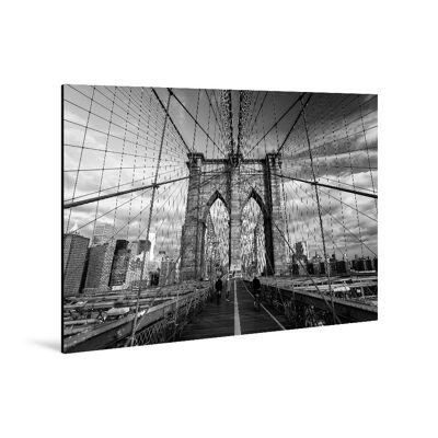 Dibond 30 x 45 cm - Brooklyn Bridge, New-York City