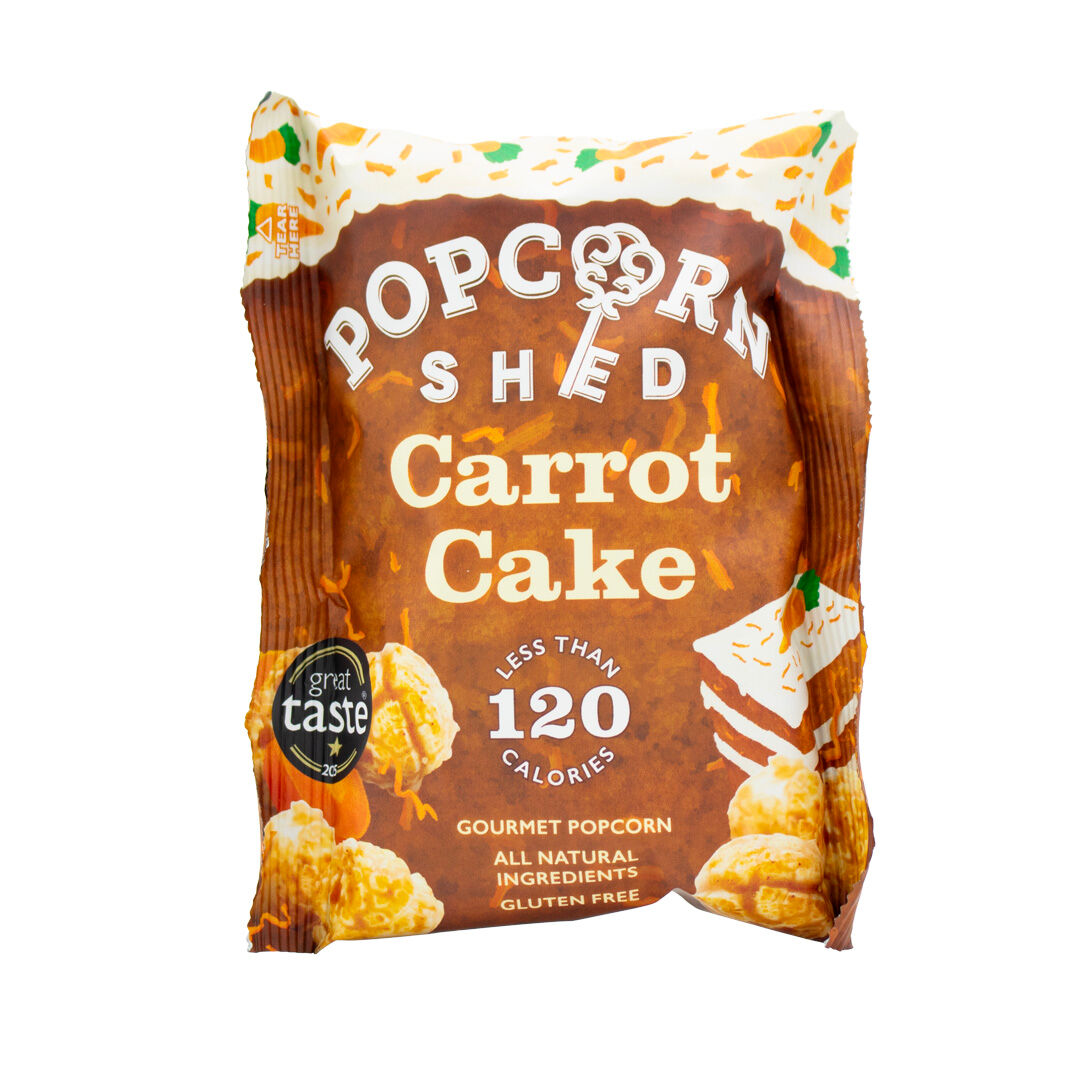Karottenkuchen-Gourmet-Popcorn-Snackpackung