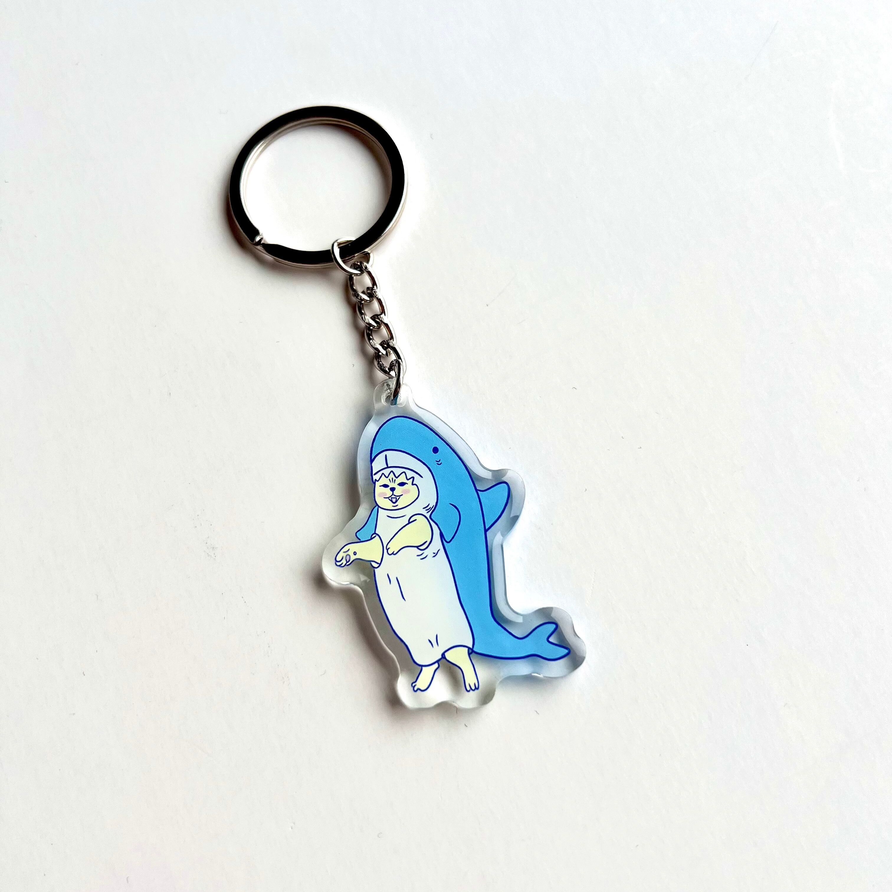 Cat Key Chain - Shark cat