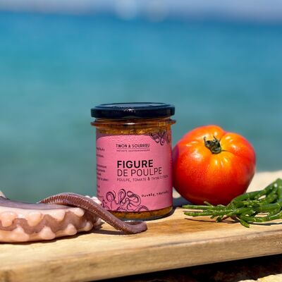 TARTINABLE FIGURE DE POULPE (poulpe de méditerranée, tomates, thym,... Tartinable apéritif)