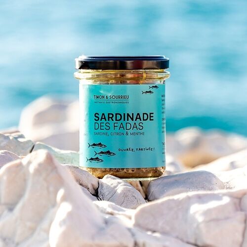 CRÉME SARDINADE DES FADAS (pressé de sardines au citron et menthe fraîche, Tartinable apéritif)