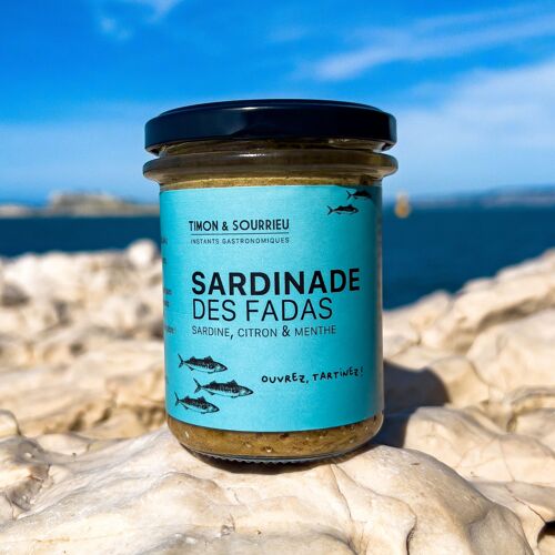 CRÉME SARDINADE DES FADAS (pressé de sardines au citron et menthe fraîche, Tartinable apéritif)