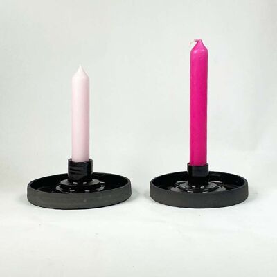 Pool candle holder black