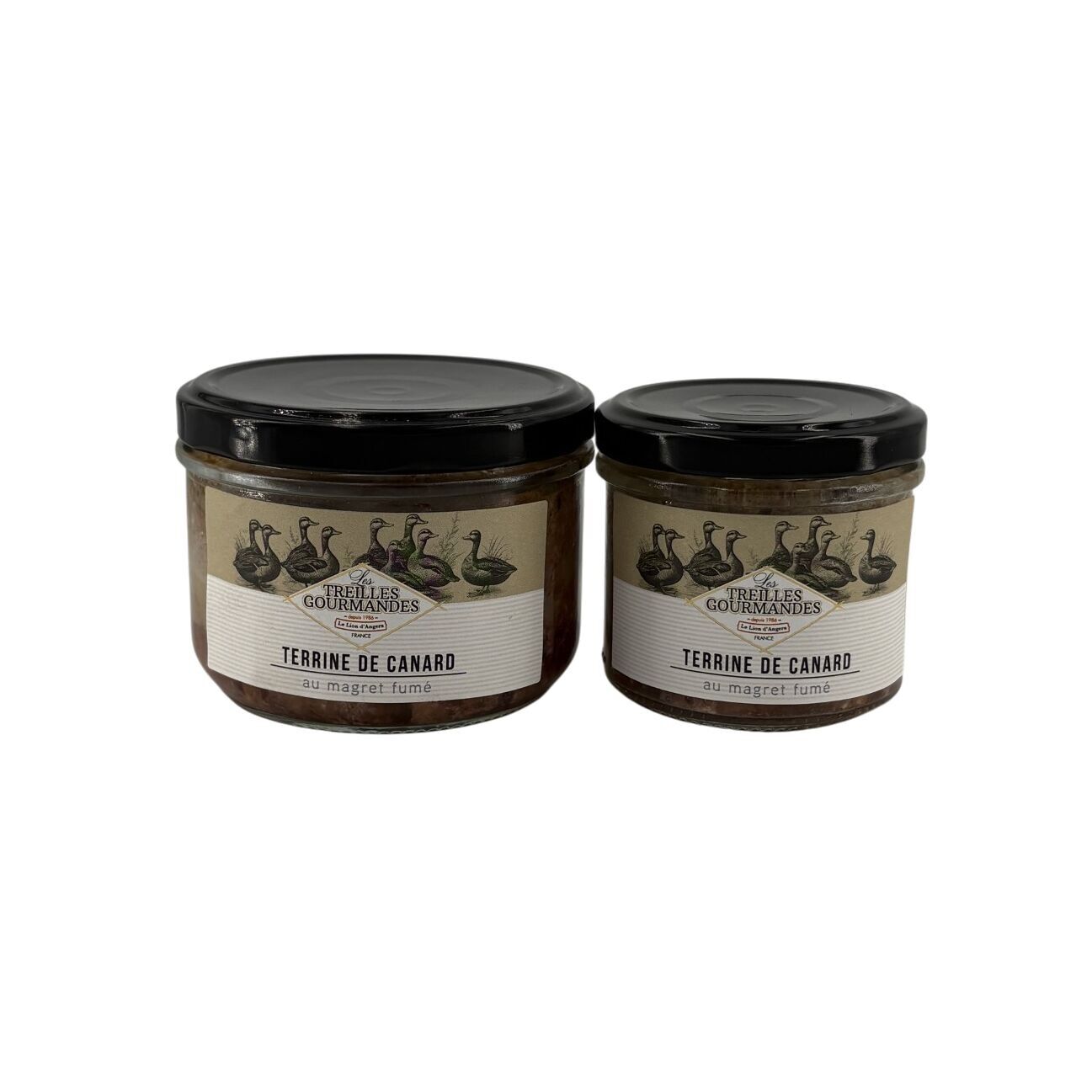 Canned duck terrine with smoked duck breast