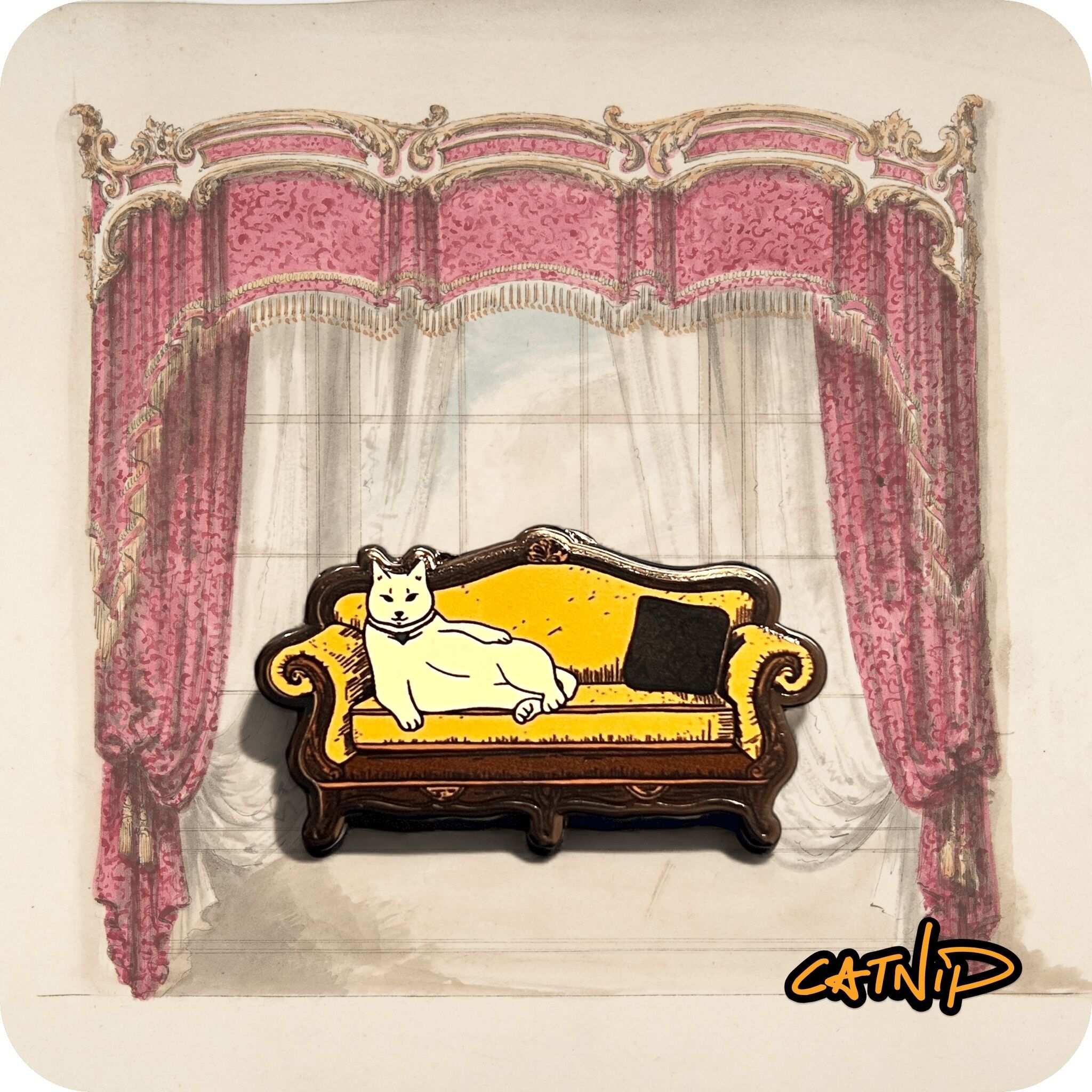Cat Enamel Pin - Draw me like one of your French cat...