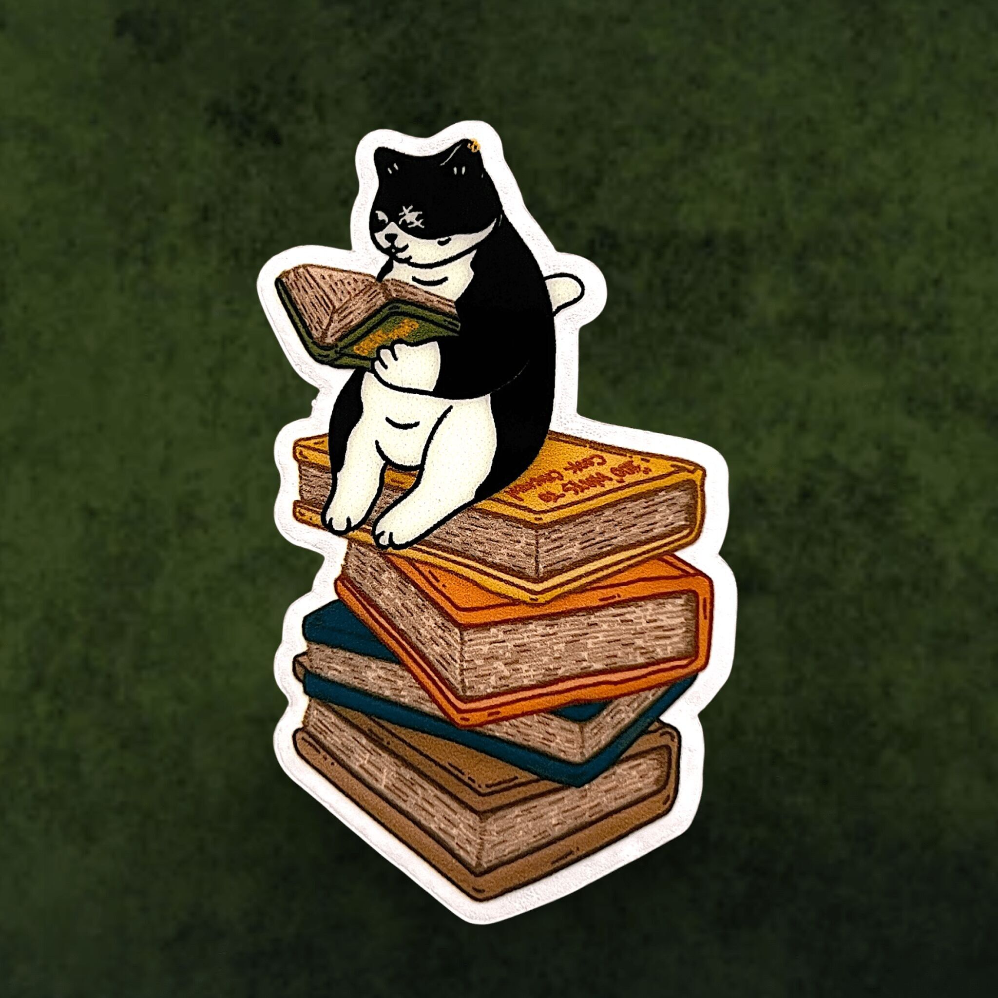 Cat sticker - Bookworm Scarface