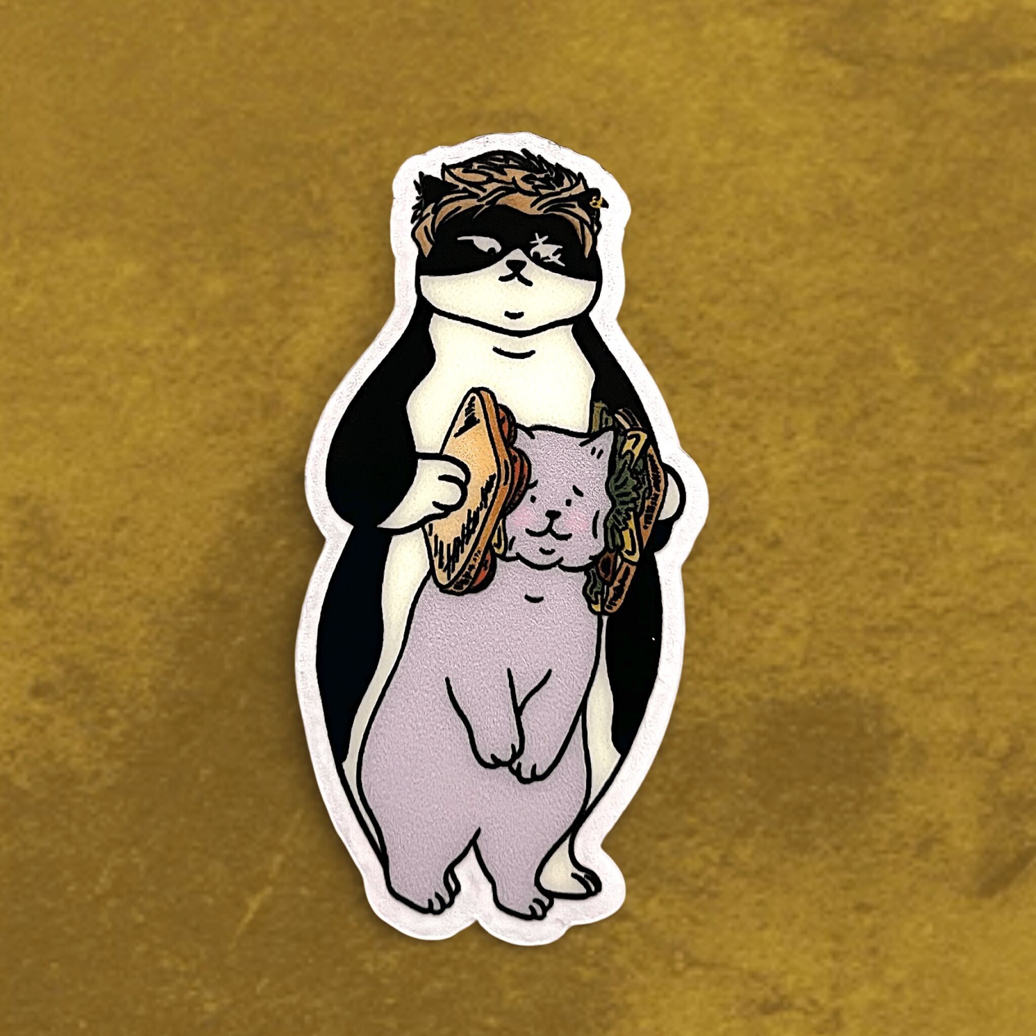 Cat sticker - Chief Scarface and the Idiot sandwich