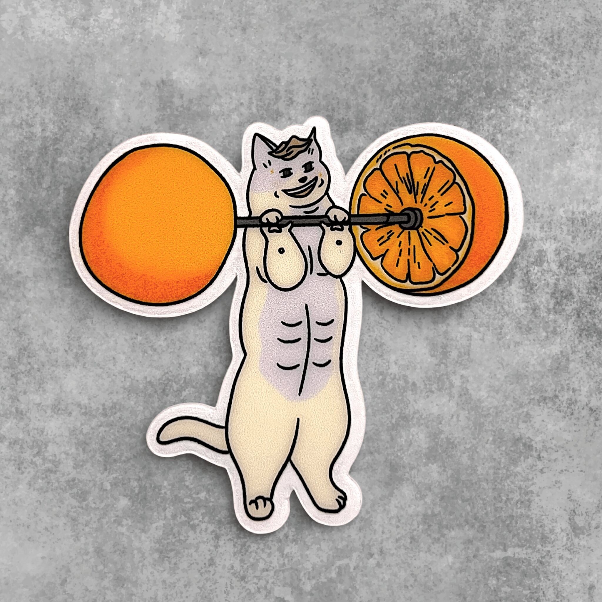 Gym cat sticker - Tom
