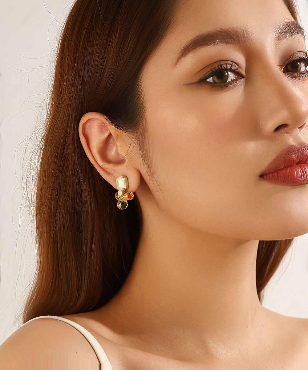 Boucles d’oreilles à clou strass – 26PEBOL014