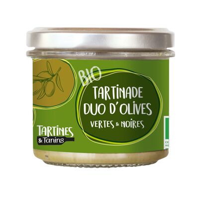 Tartinade végétale bio Duo olives vertes et noires