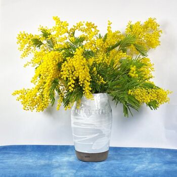 Vase de plage blanc Waimea | Vase à fleurs | uniques | fait à la main | céramique | lanikai |waikiki | banzaï | makua 1