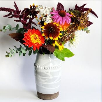 Vase de plage blanc Waimea | Vase à fleurs | uniques | fait à la main | céramique | lanikai |waikiki | banzaï | makua 2