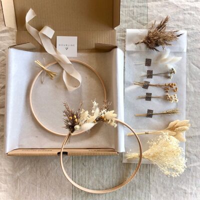 Kit Couronne murale en fleurs séchées