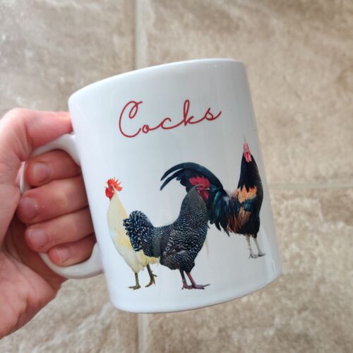 Birdwatcher mug - cocks