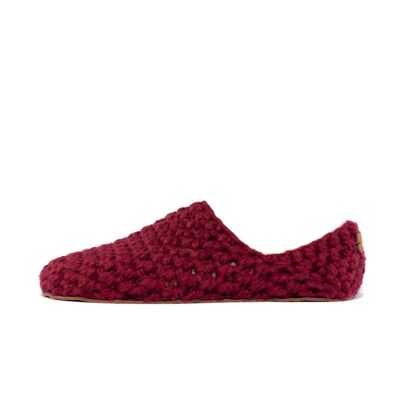 Handmade "Original" Bamboo Wool Slippers in Wine | Unisex